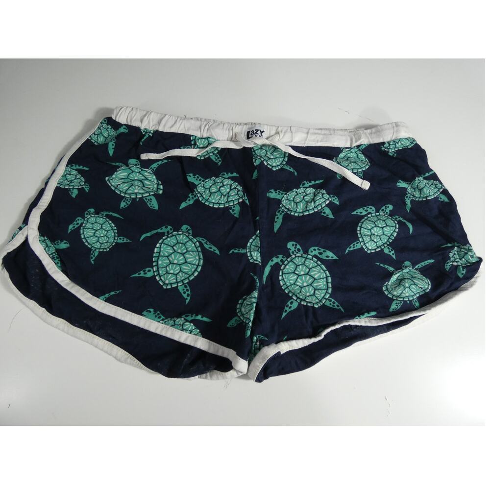 Lazy One Women's Medium Boxer Shorts Turtles Lounge Wear Pajamas